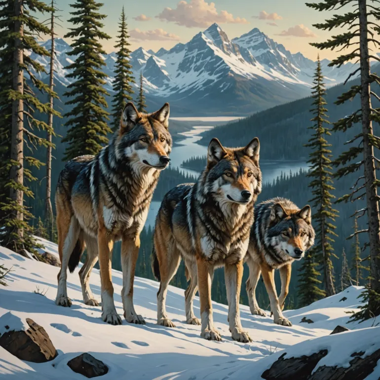 Самые большие волки: Канадский и Аляскинский гиганты дикой природы