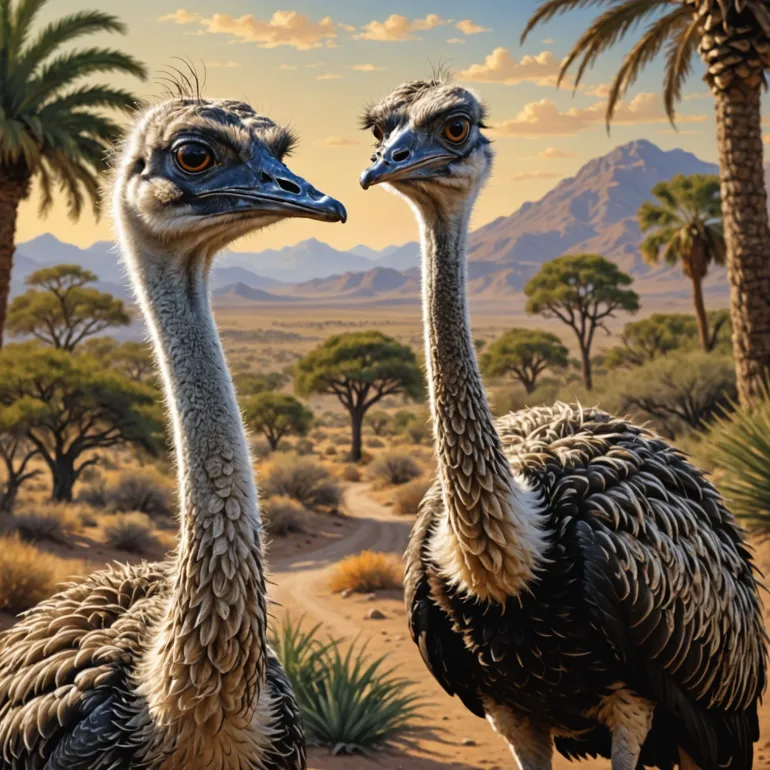 Самые красивые страусы: Обыкновенный и эму – величие природы в каждом перышке