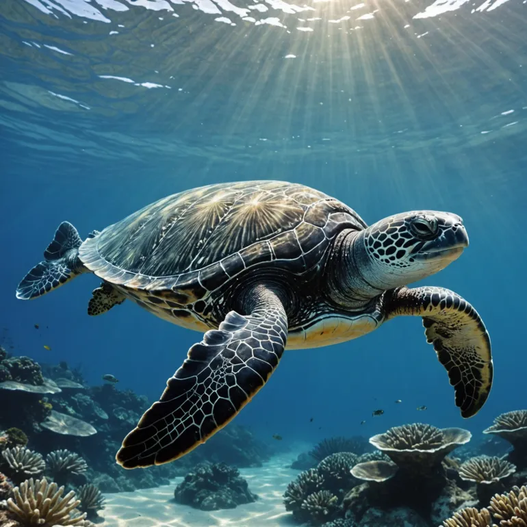 Самые большие морские черепахи: величие кожистой черепахи и её мир