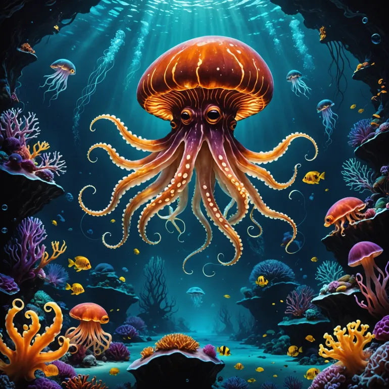 Самые красивые кальмары: светящийся и огненный мир подводных чудес
