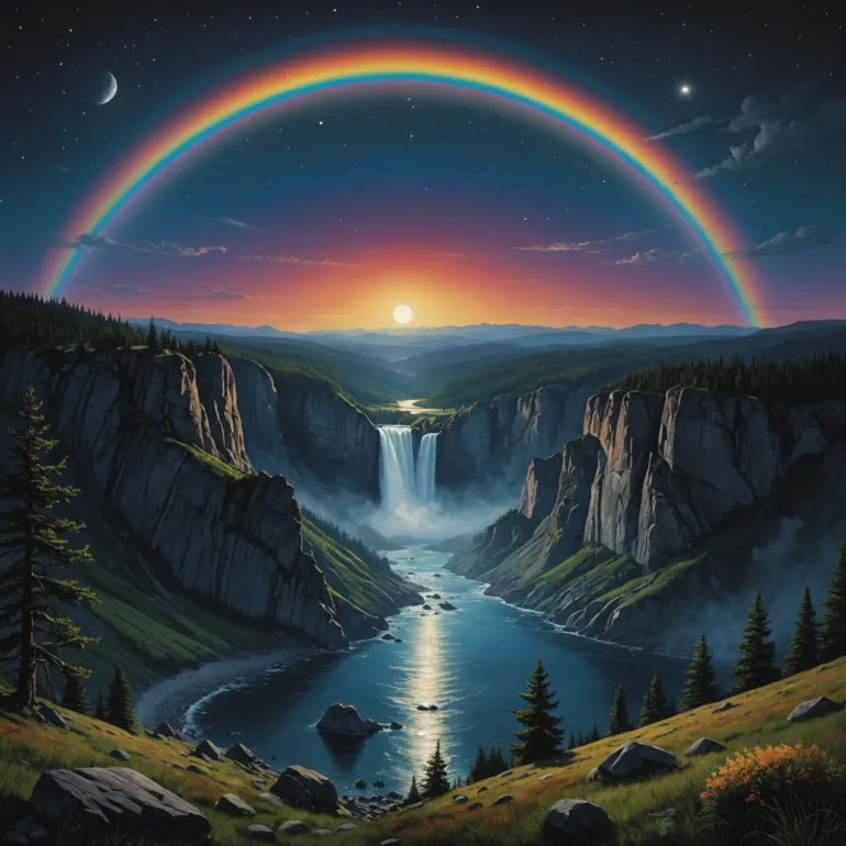 Самые красивые лунные радуги: загадка ночных радуг