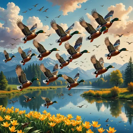 Утки: загадки их поведенческой стратегии и значение V формы в природе