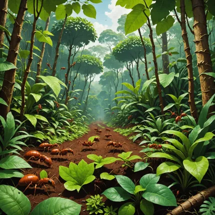 Удивительный мир муравьёв: как ферма листовых муравьёв раскрывает тайны природы