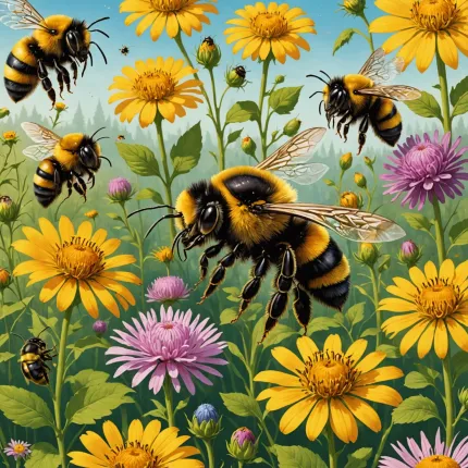 Шмели: Маленькие труженики, меняющие мир цветов и пыльцы