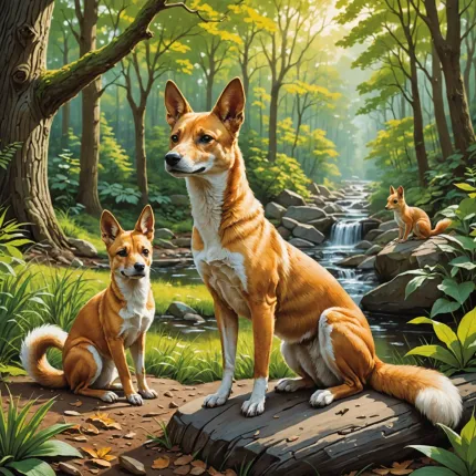 Животные в центре нашего внимания: удивительный мир Каролинской собаки и беременной белки