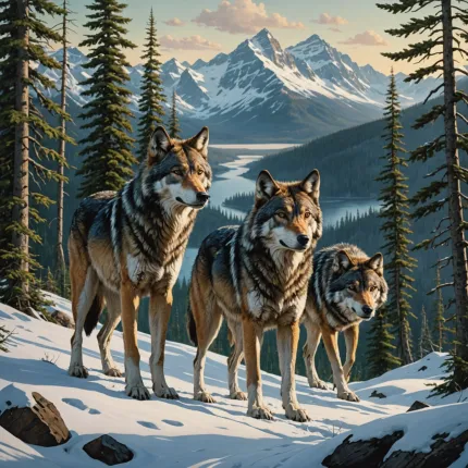 Самые большие волки: Канадский и Аляскинский гиганты дикой природы