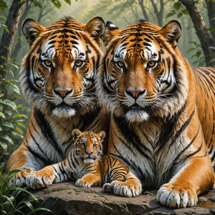 Самые большие кошки дикие: Амурский тигр и лев — величие природы в каждой детали