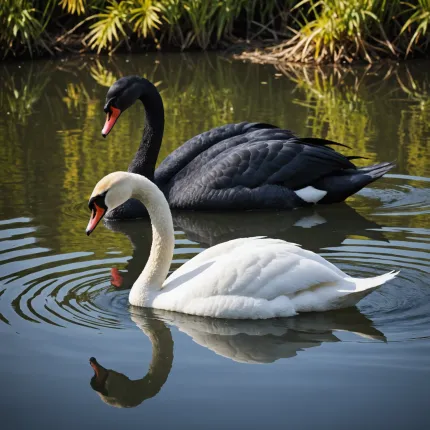 Самые красивые лебеди: Чёрный и кликун — загадочные обитатели водных просторов
