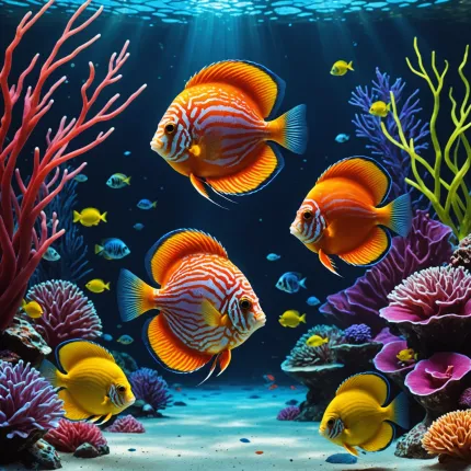 Погружение в мир самых красивых аквариумных рыбок: Дискус и неон